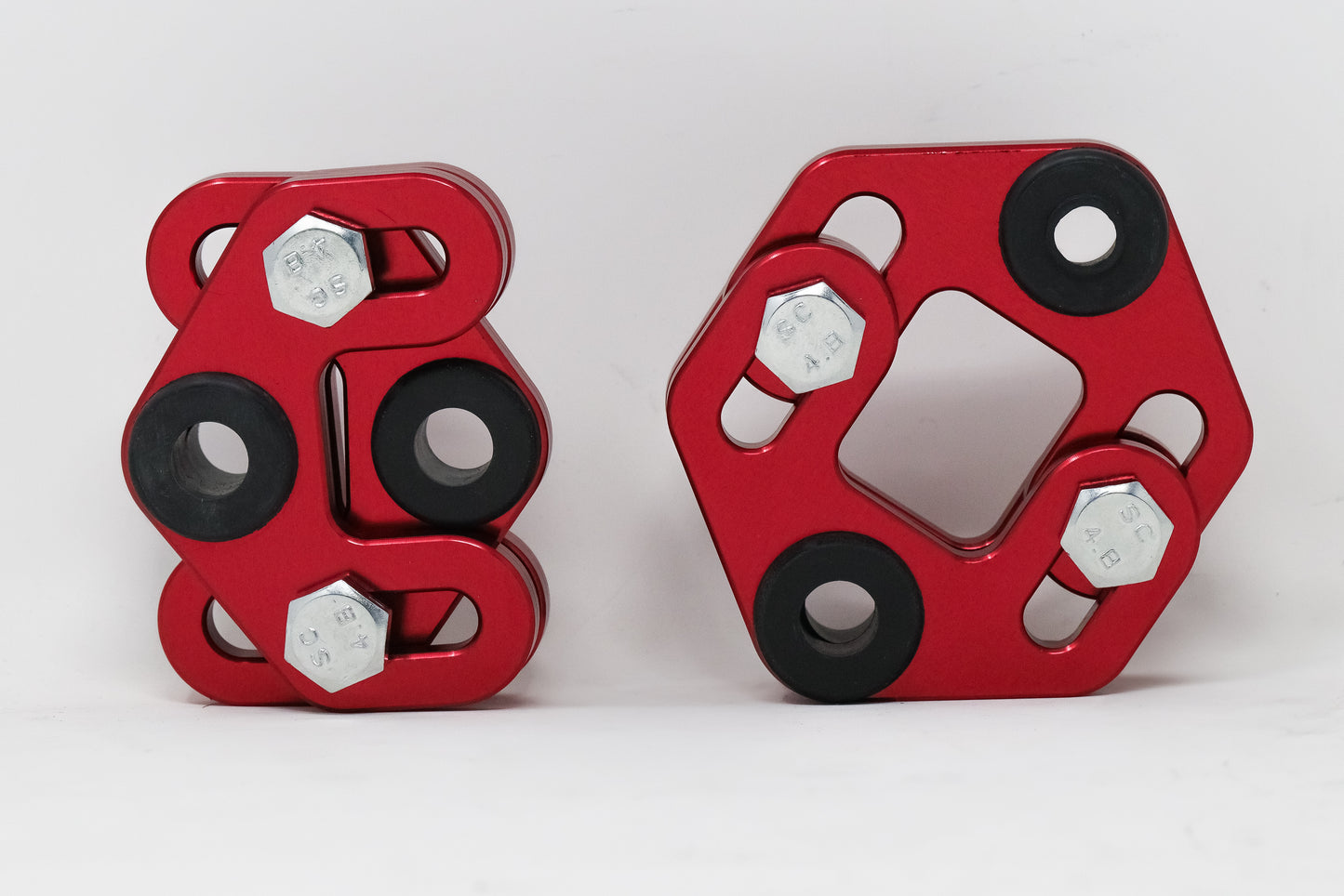 PRIDE Adjustable Exhaust Hangers available in Black and Red