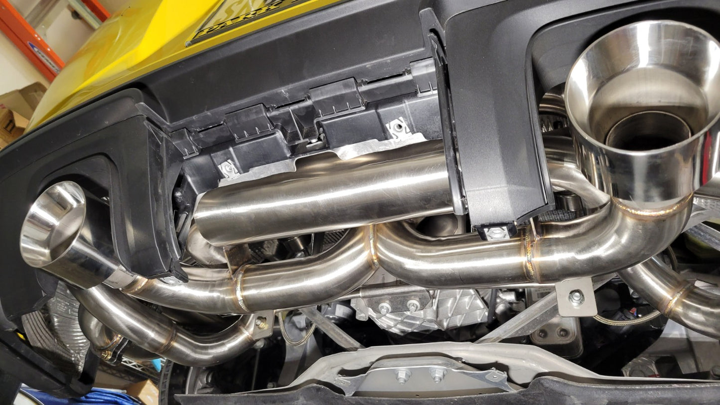 2020+ Porsche 718 GT4 / Spyder / GTS 4.0L Valved Sport Muffler Exhaust